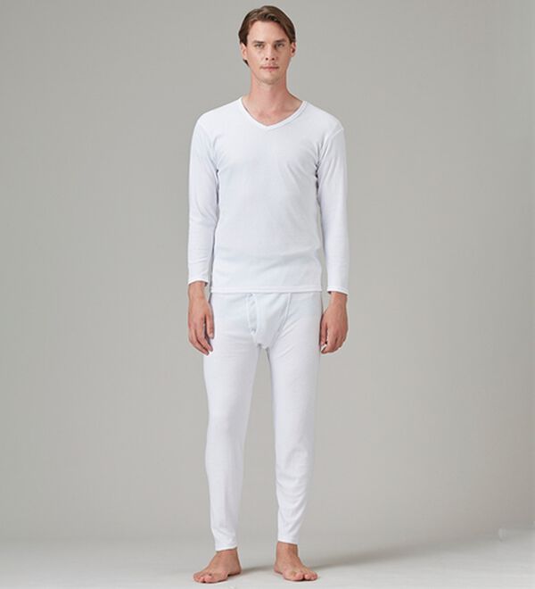 「【３色組】サーモケア（Ｒ）吸湿発熱綿混裏起毛インナー上下３色組（メンズ肌着・インナーウェア）」｜詳細画像