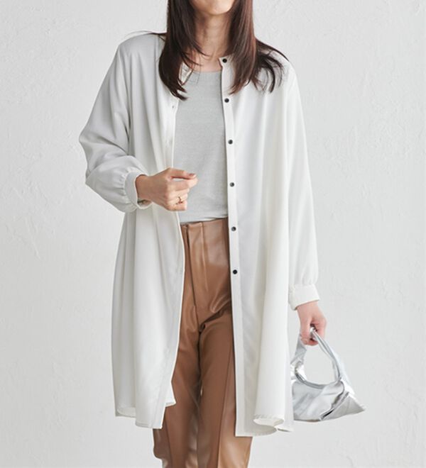 RANAN（ラナン）の「２ＷＡＹボタン使いフレアーブラウス（ブラウス）」｜詳細画像