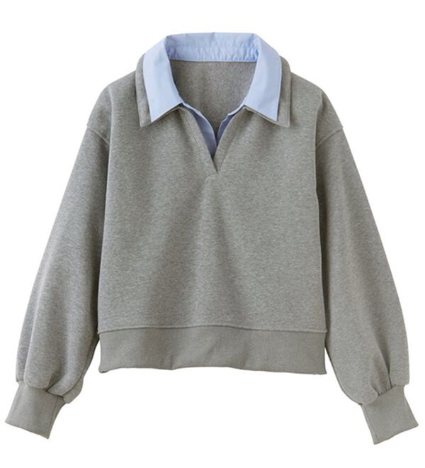 GeeRA（ジーラ）の「ダブル衿スウェット（トレーナー・スウェット）」｜詳細画像