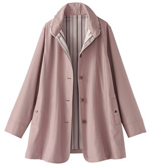 BELLUNA（ベルーナ）の「花粉対策！裏ストライプボンディングコート（ハーフコート）」｜ピンク