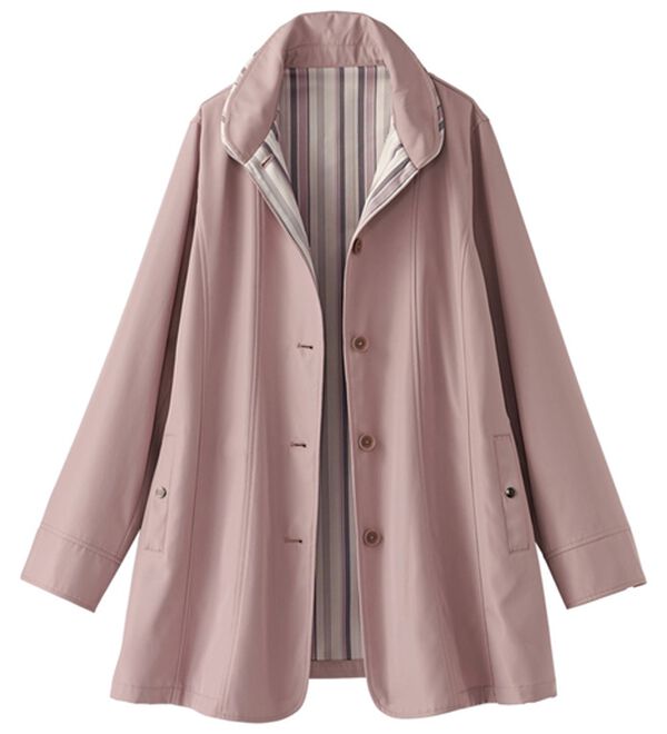 BELLUNA（ベルーナ）の「花粉対策！裏ストライプボンディングコート（ハーフコート）」｜ピンク