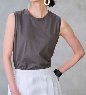 RANAN（ラナン）の「＜BC＞綿100％ひんやりタンクトップ（カットソー）」｜チャコール