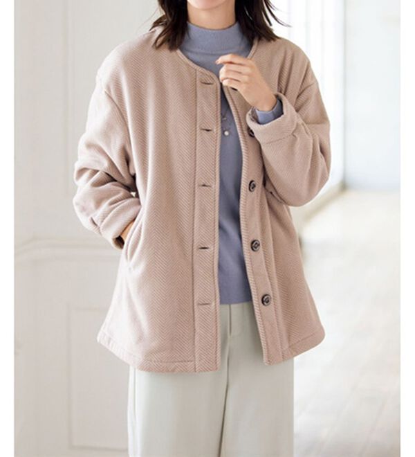 ルフラン（ルフラン）の「【ホカロン】ふわっと軽やか裏ファージャケット（その他ジャケット）」｜詳細画像