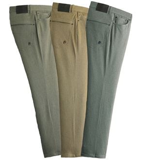 「【３本組】＜コムルヴァン・オム＞新定番！杢調ストレッチパンツ（メンズフルレングスパンツ）」｜3本組