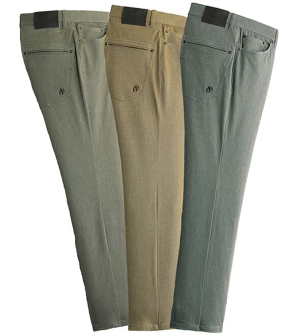 「【３本組】＜コムルヴァン・オム＞新定番！杢調ストレッチパンツ（メンズフルレングスパンツ）」｜3本組