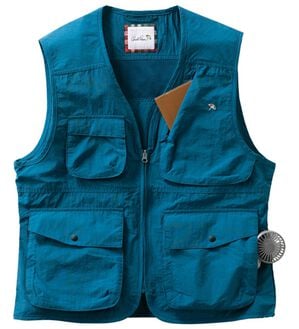 「＜アーノルド　パーマー＞アクティブ多ポケットベスト（メンズベスト）」｜ブルーグリーン