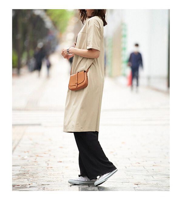 BELLUNA（ベルーナ）の「【楊柳イージーパンツ付】ひんやり！スリットデザインワンピース（カットソーワンピース）」｜詳細画像