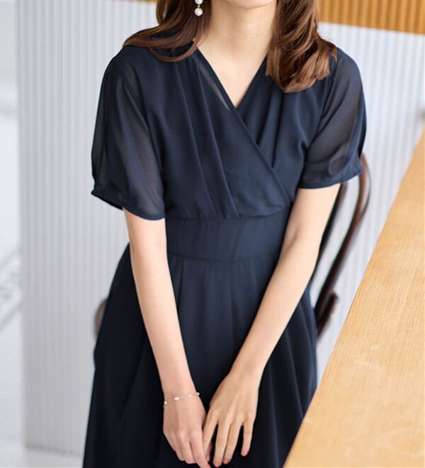 alotta（アロッタ）の「【接触冷感】インナー付カシュクールワンピース（その他ワンピース）」｜詳細画像