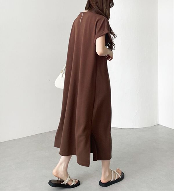 GeeRA（ジーラ）の「ひんやり快適！ジャカードスキッパーワンピ（カットソーワンピース）」｜詳細画像