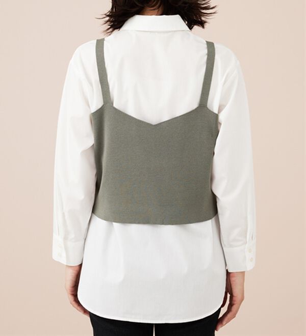 BELLUNA（ベルーナ）の「ニットビスチェ&times;シャツアンサンブル（アンサンブル）」｜詳細画像