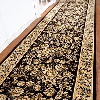 「光沢のある洗える国産モケット織廊下敷（カーペット）」