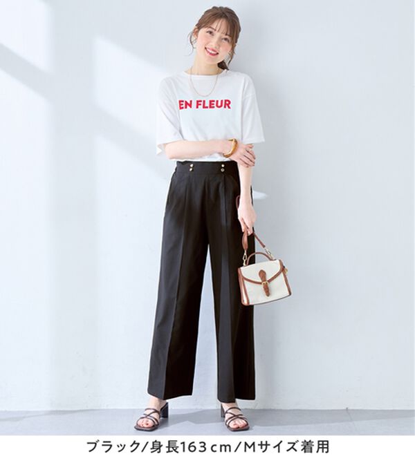 alotta（アロッタ）の「さら楽細見えワイドパンツ（ワイドパンツ・ガウチョ）」｜詳細画像