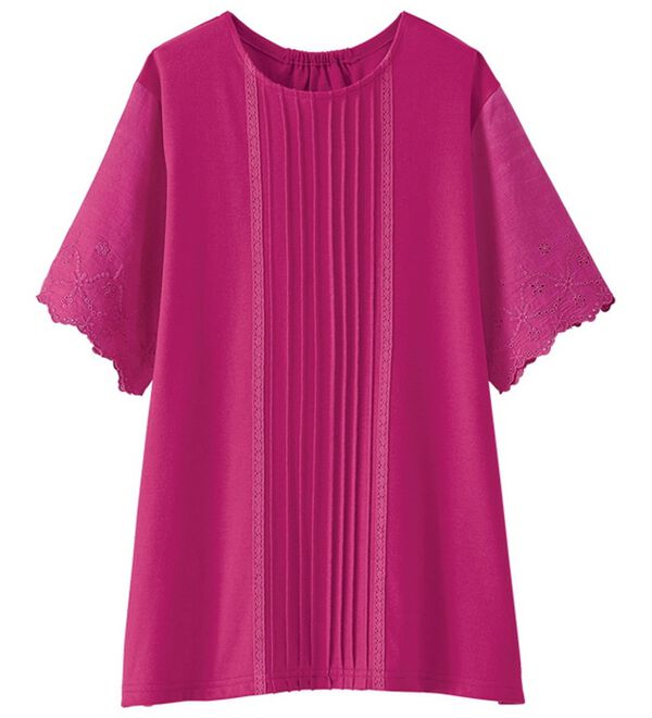 BELLUNA（ベルーナ）の「レースピンタック使いデザインプルオーバー（カットソー）」｜詳細画像