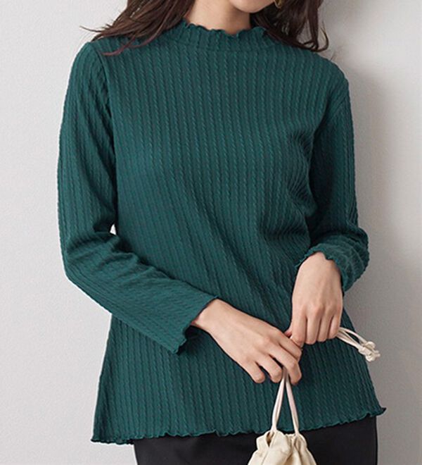 BELLUNA（ベルーナ）の「フリル衿ジャカードプルオーバー（カットソー）」｜詳細画像