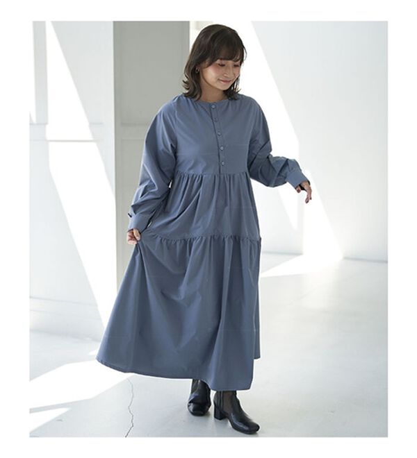 BELLUNA（ベルーナ）の「ウエストギャザーゆったりワンピース（その他ワンピース）」｜詳細画像