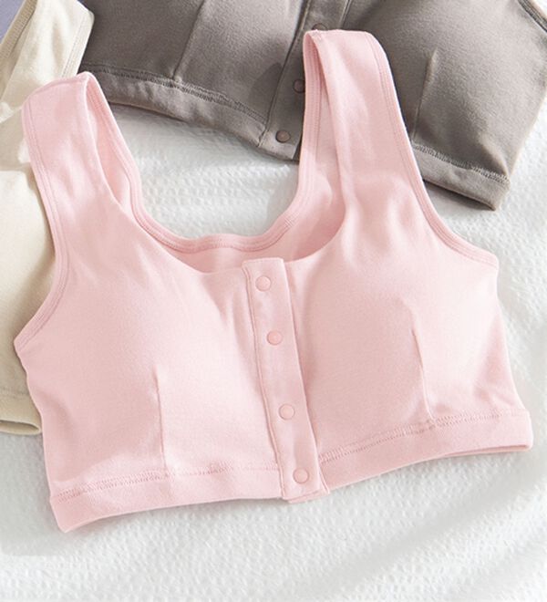 LAVIENNE（ラヴィエンヌ）の「素肌よろこぶオーガニックコットン前開きブラ（ブラジャー）」｜スイートピンク