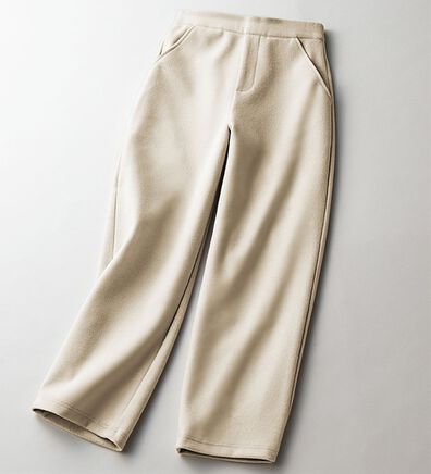 VINNO（ヴィノ）の「カットメルトンワイドストレートパンツ（フルレングスパンツ）」