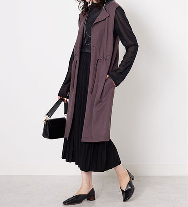 BELLUNA（ベルーナ）の「ドロスト使いポケット付ロングジレ（ジレ）」｜詳細画像