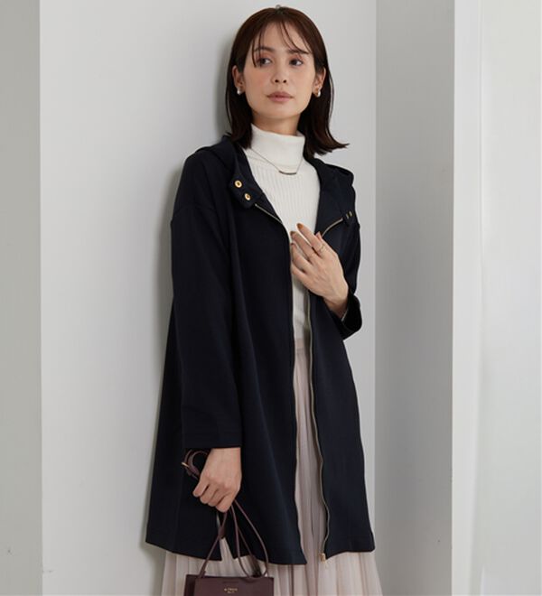 BELLUNA（ベルーナ）の「衿デザインロング丈パーカー（パーカー）」｜詳細画像