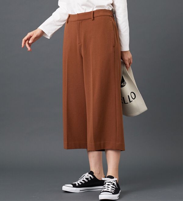 BELLUNA（ベルーナ）の「サマ見え（スーパーウォーム）ウール調センタープレスクロップドパンツ（クロップドパンツ）」｜詳細画像