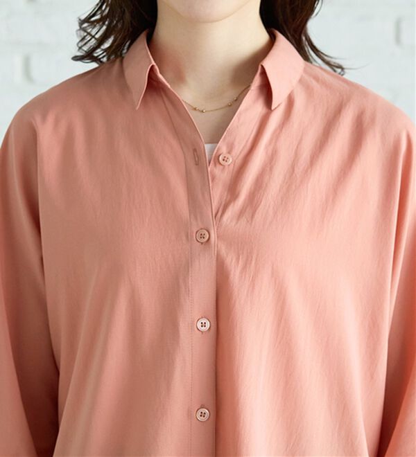 BELLUNA（ベルーナ）の「【吸水速乾】イージーケア！袖リボンシャツチュニック（チュニック）」｜詳細画像