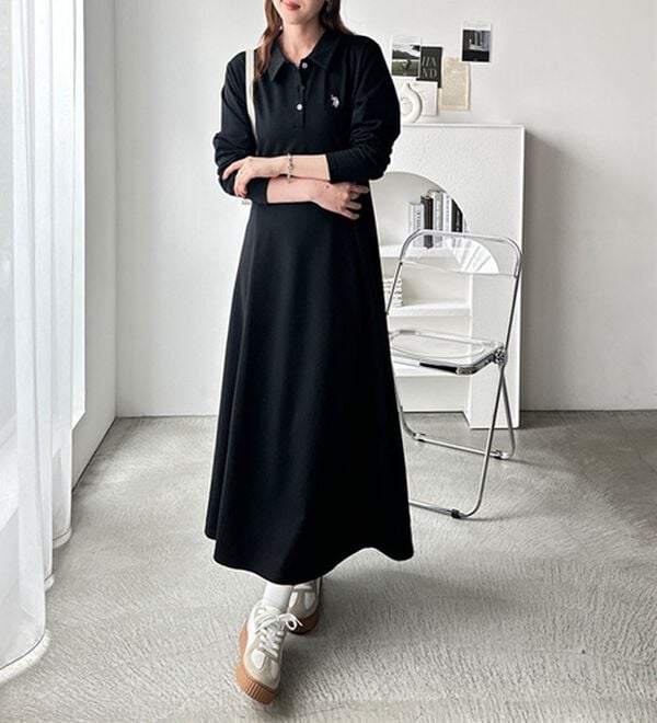 GeeRA（ジーラ）の「【U.S. POLO ASSN.】ポロ衿カットソーワンピース（その他ワンピース）」｜詳細画像