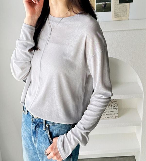 GeeRA（ジーラ）の「着回し自在！スラブシアートップス（カットソー）」｜詳細画像