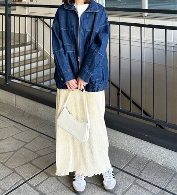 GeeRA（ジーラ）の「すっきり見え！ベロアプリーツロングスカート（ロングスカート）」｜詳細画像