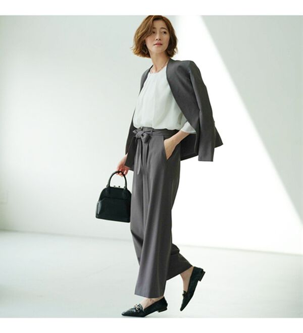 2点セット】選べるボトム！洗えて型くずれしないノーカラー