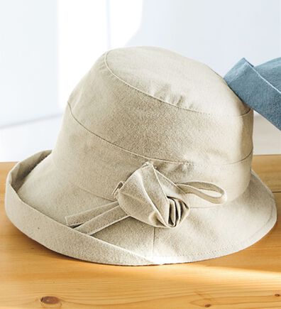 BELLUNA（ベルーナ）の「お洒落に日差し対策！綿１００％小顔魅せクロッシェ（帽子）」