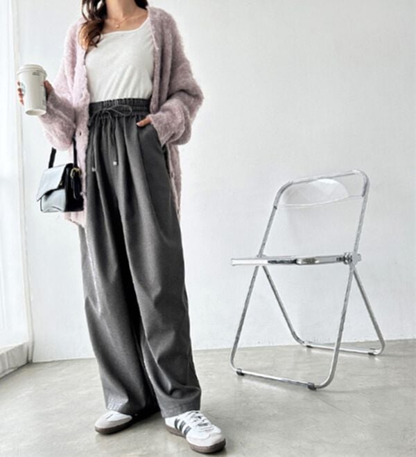 GeeRA（ジーラ）の「ウールライクダブルタックイージーパンツ（フルレングスパンツ）」｜詳細画像