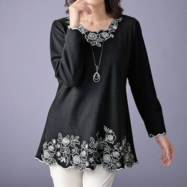 BELLUNA（ベルーナ）の「配色刺しゅう使いチュニックアンサンブル（チュニック）」｜詳細画像