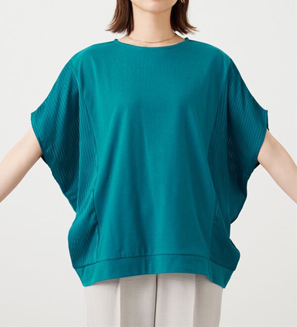 BELLUNA（ベルーナ）の「サイドシャドーストライプ切替チュニック（チュニック）」｜詳細画像