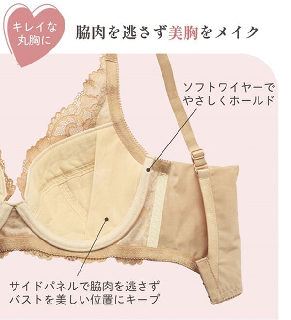 LAVIENNE（ラヴィエンヌ）の「楽してキレイにすっきり美ラインフィットブラ（ブラジャー）」｜詳細画像