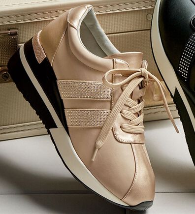 「４Ｅきらめきレースアップスニーカー（スニーカー）」