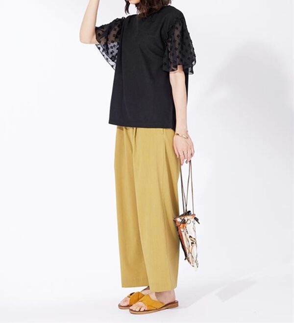 BELLUNA（ベルーナ）の「袖シアードット切替プルオーバー（カットソー）」｜詳細画像