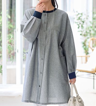 BELLUNA（ベルーナ）の「着回し３通り！綿１００％ハウスチュニック（チュニック）」