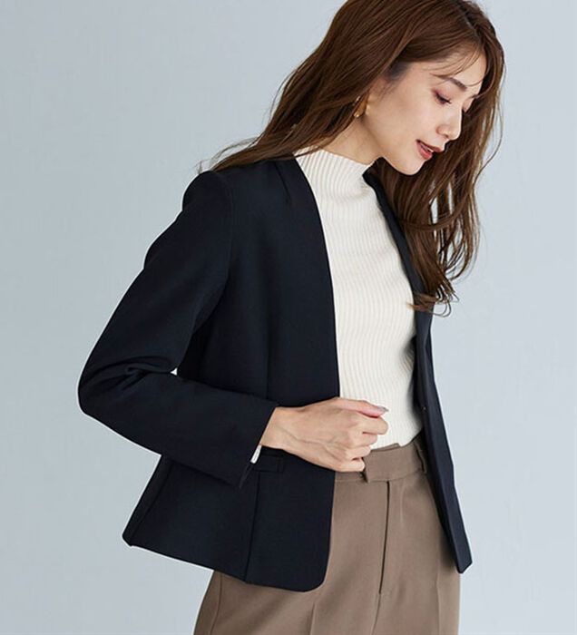 ENFOLD ジョーゼットノースリーブレイヤーオールインワン 38 茶