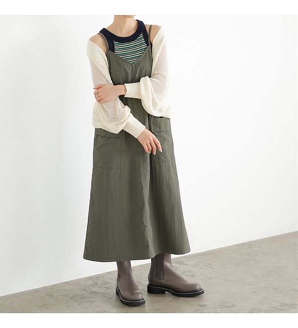 GeeRA（ジーラ）の「ミリタリーナイロンジャンパースカート（ロングスカート）」｜詳細画像