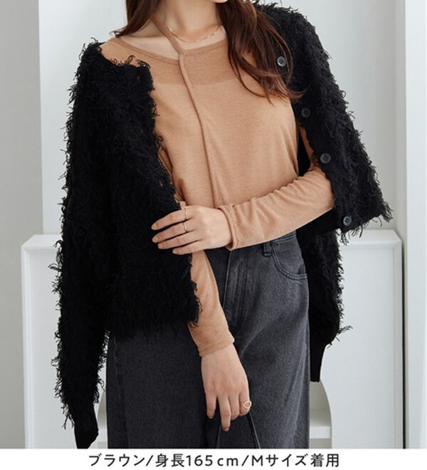 Viola e Viola（ヴィオラ エ ヴィオラ）の「スラブシアーテレコアシメデザイントップス（カットソー）」｜詳細画像