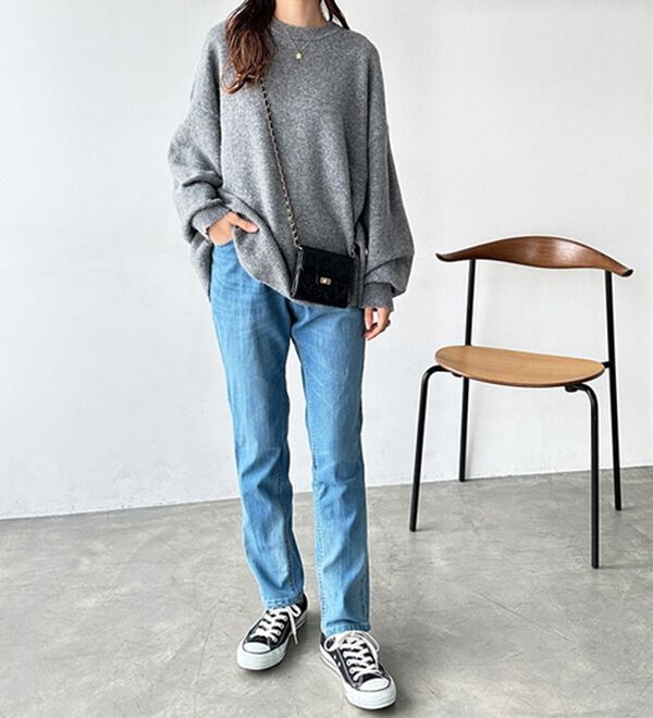 GeeRA（ジーラ）の「美脚シルエットテーパードデニムパンツ（テーパードパンツ）」｜詳細画像