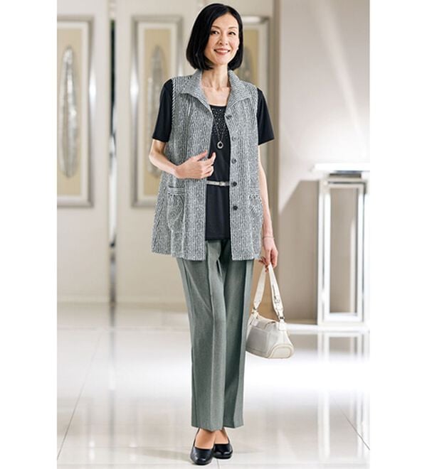 BELLUNA（ベルーナ）の「おでかけに嬉しい快適ストレッチ素材パンツ（フルレングスパンツ）」｜詳細画像