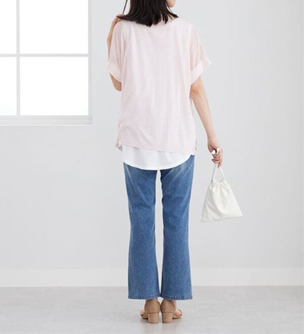 BELLUNA（ベルーナ）の「【２点セット】シアーボーダープルオーバーアンサンブル（アンサンブル）」｜詳細画像