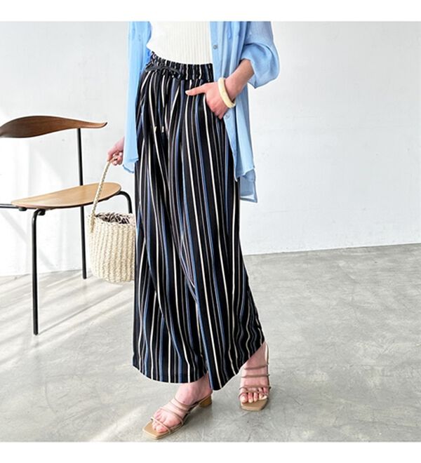 GeeRA（ジーラ）の「接触冷感！リラックスワイドパンツ（ワイドパンツ・ガウチョ）」｜詳細画像