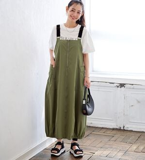 BELLUNA（ベルーナ）の「＜＆ｃｏｃｏｃｈｉ＞ジッパー使いバルーンジャンパースカート（その他ワンピース）」｜詳細画像