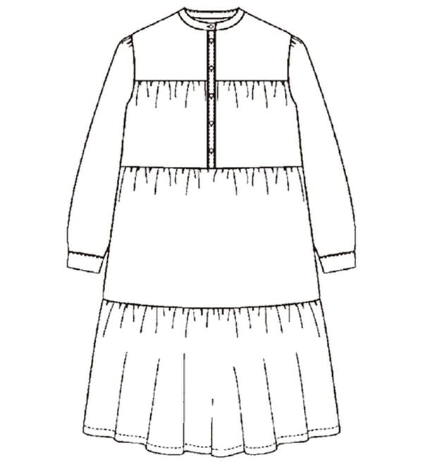 BELLUNA（ベルーナ）の「モダンに装う幾何柄ティアードワンピース（その他ワンピース）」｜詳細画像