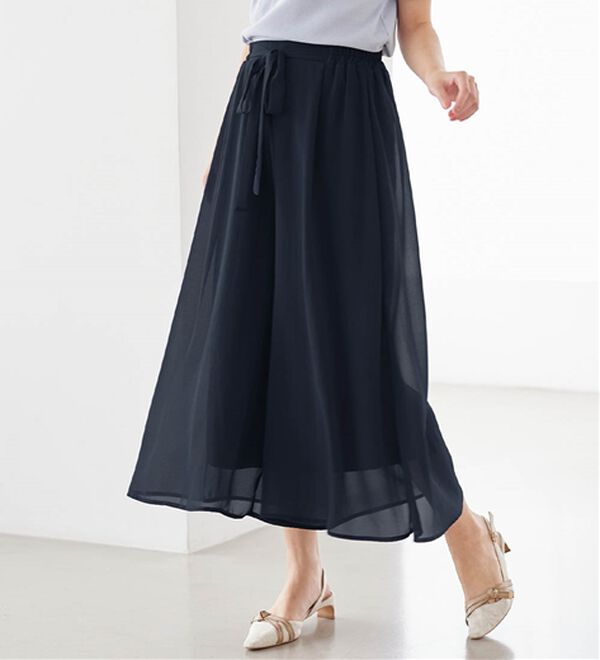 alotta（アロッタ）の「ふんわりシフォンワイドパンツ（ワイドパンツ・ガウチョ）」｜詳細画像