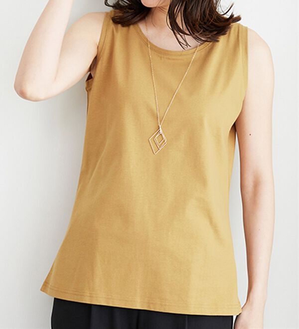 BELLUNA（ベルーナ）の「ヒンヤリ綿１００％大人顔タンクトップ（タンクトップ・キャミソール）」｜詳細画像