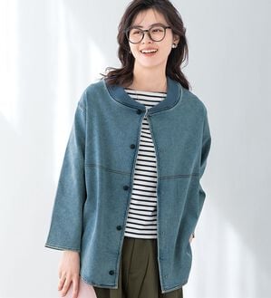 ルフラン（ルフラン）の「のび～るニットデニム楽ちんジャケット（その他ジャケット）」｜詳細画像