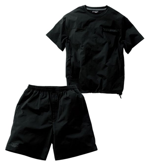 「＜コムルヴァン・オム＞脱おじさん！ドロストスーツ（メンズルームウェア）」｜ブラックセット